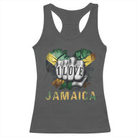 Jamaica One Love Racerback Tank Top Rasta Reggae Punching Hand Jamaican Flag - Wonder Print Shop