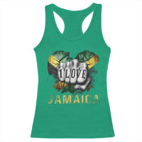 Jamaica One Love Racerback Tank Top Rasta Reggae Punching Hand Jamaican Flag - Wonder Print Shop