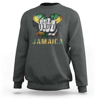 Jamaica One Love Sweatshirt Rasta Reggae Punching Hand Jamaican Flag - Wonder Print Shop