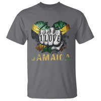 Jamaica One Love T Shirt Rasta Reggae Punching Hand Jamaican Flag - Wonder Print Shop