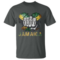 Jamaica One Love T Shirt Rasta Reggae Punching Hand Jamaican Flag - Wonder Print Shop