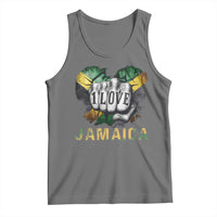 Jamaica One Love Tank Top Rasta Reggae Punching Hand Jamaican Flag - Wonder Print Shop