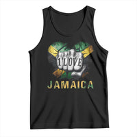 Jamaica One Love Tank Top Rasta Reggae Punching Hand Jamaican Flag - Wonder Print Shop