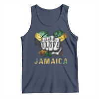 Jamaica One Love Tank Top Rasta Reggae Punching Hand Jamaican Flag - Wonder Print Shop