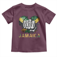 Jamaica One Love Toddler T Shirt Rasta Reggae Punching Hand Jamaican Flag - Wonder Print Shop