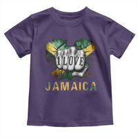 Jamaica One Love Toddler T Shirt Rasta Reggae Punching Hand Jamaican Flag - Wonder Print Shop