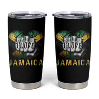 Jamaica One Love Tumbler Cup Rasta Reggae Punching Hand Jamaican Flag - Wonder Print Shop