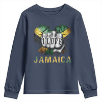 Jamaica One Love Youth Sweatshirt Rasta Reggae Punching Hand Jamaican Flag - Wonder Print Shop