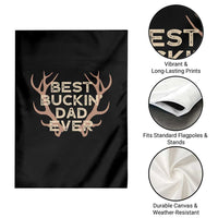 Funny Best Buckin Dad Ever Garden Flag Deer Hunting Father's Day - Wonder Print Shop