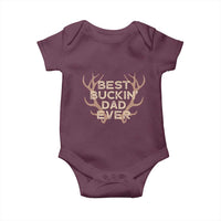 Funny Best Buckin Dad Ever Baby Onesie Deer Hunting Father's Day - Wonder Print Shop