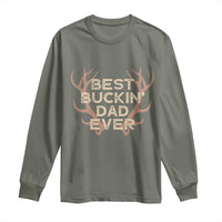 Funny Best Buckin Dad Ever Long Sleeve Shirt Deer Hunting Father's Day - Wonder Print Shop