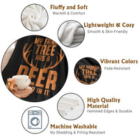 Funny My Family Tree Has A Deer Stand In It Throw Blanket Deer Hunting - Wonder Print Shop