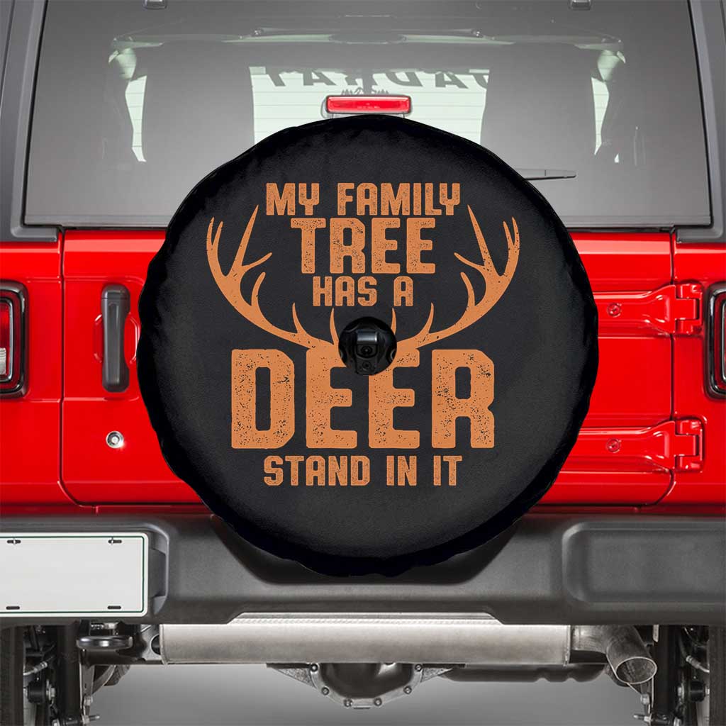 Funny My Family Tree Has A Deer Stand In It Spare Tire Cover Deer Hunting - Wonder Print Shop