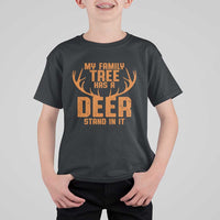 Funny My Family Tree Has A Deer Stand In It T Shirt For Kid Deer Hunting - Wonder Print Shop