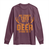 Funny My Family Tree Has A Deer Stand In It Long Sleeve Shirt Deer Hunting - Wonder Print Shop