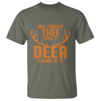 Funny My Family Tree Has A Deer Stand In It T Shirt Deer Hunting - Wonder Print Shop