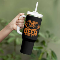 Funny My Family Tree Has A Deer Stand In It Tumbler With Handle Deer Hunting - Wonder Print Shop