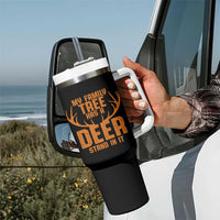 Funny My Family Tree Has A Deer Stand In It Tumbler With Handle Deer Hunting - Wonder Print Shop