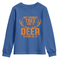 Funny My Family Tree Has A Deer Stand In It Youth Sweatshirt Deer Hunting - Wonder Print Shop
