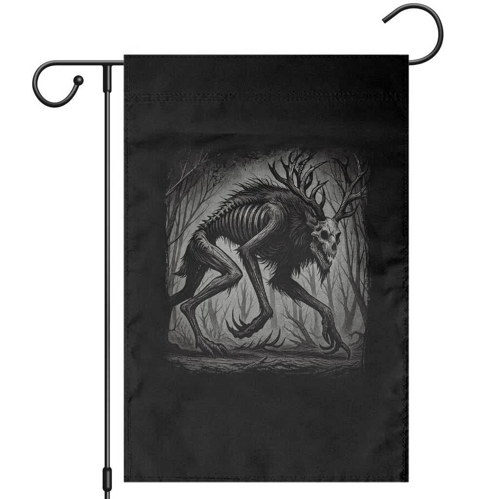 Wendigo Monster Garden Flag Skinwalker Night Stroll Cryptid Dark Forest - Wonder Print Shop