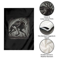 Wendigo Monster Garden Flag Skinwalker Night Stroll Cryptid Dark Forest - Wonder Print Shop