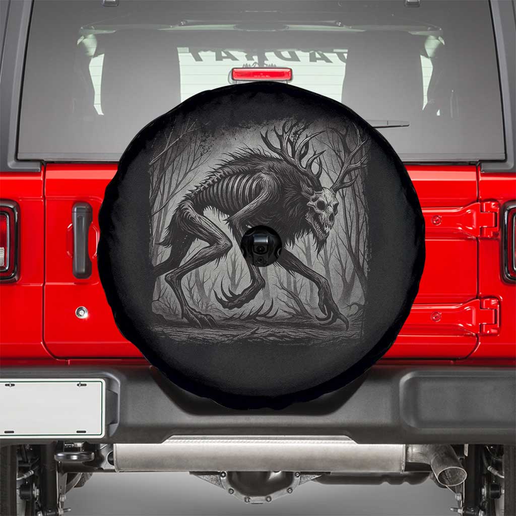 Wendigo Monster Spare Tire Cover Skinwalker Night Stroll Cryptid Dark Forest - Wonder Print Shop