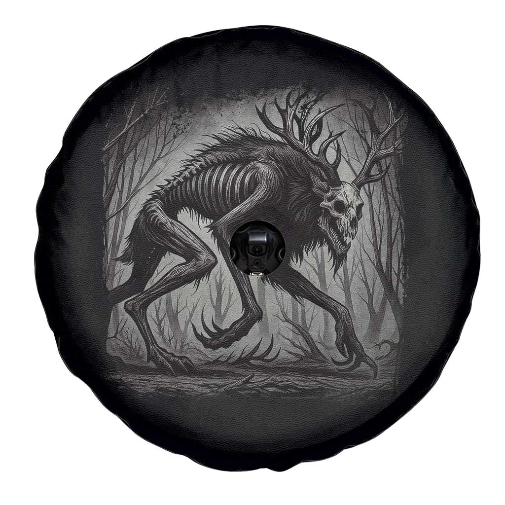 Wendigo Monster Spare Tire Cover Skinwalker Night Stroll Cryptid Dark Forest - Wonder Print Shop