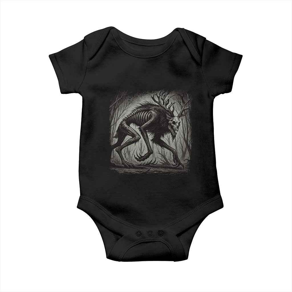 Wendigo Monster Baby Onesie Skinwalker Night Stroll Cryptid Dark Forest - Wonder Print Shop