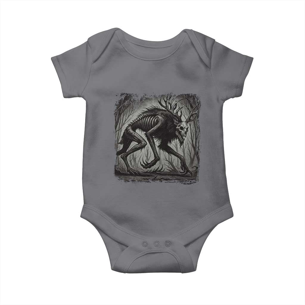 Wendigo Monster Baby Onesie Skinwalker Night Stroll Cryptid Dark Forest - Wonder Print Shop