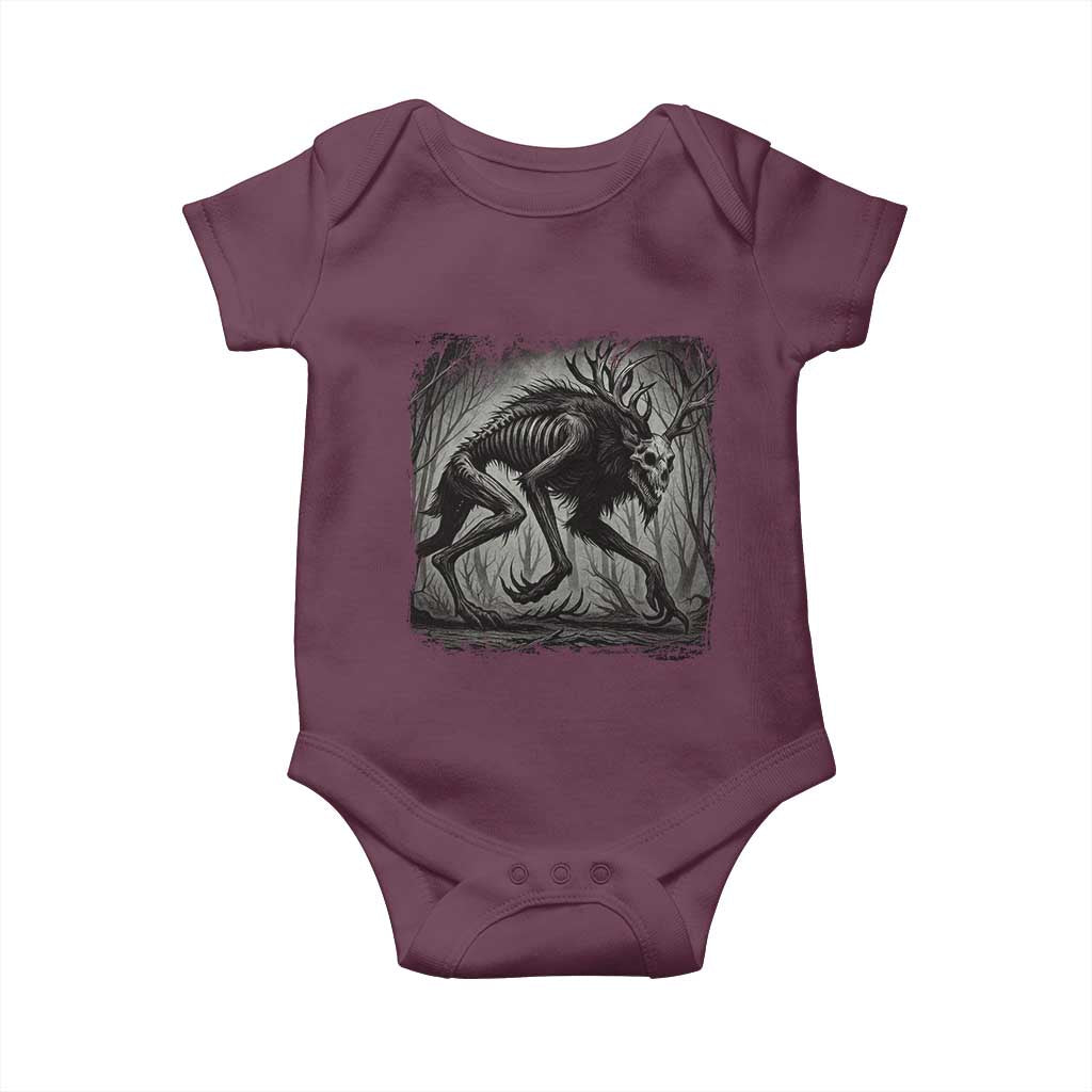 Wendigo Monster Baby Onesie Skinwalker Night Stroll Cryptid Dark Forest - Wonder Print Shop