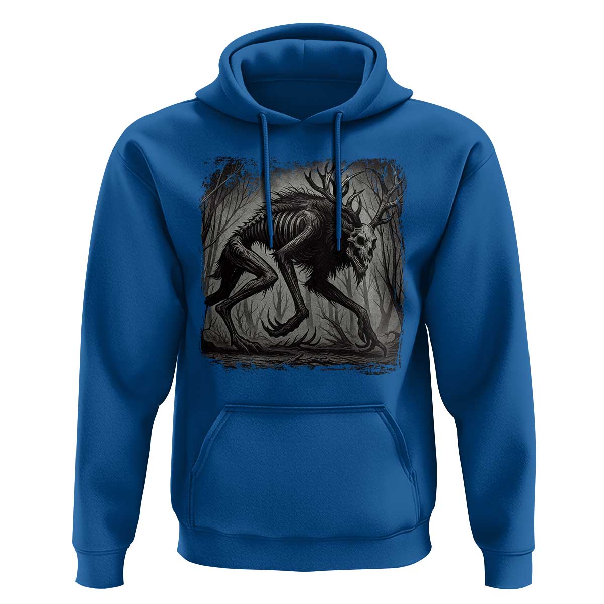 Wendigo Monster Hoodie Skinwalker Night Stroll Cryptid Dark Forest - Wonder Print Shop
