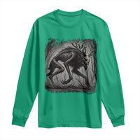 Wendigo Monster Long Sleeve Shirt Skinwalker Night Stroll Cryptid Dark Forest - Wonder Print Shop