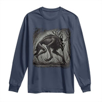 Wendigo Monster Long Sleeve Shirt Skinwalker Night Stroll Cryptid Dark Forest - Wonder Print Shop