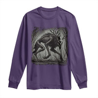Wendigo Monster Long Sleeve Shirt Skinwalker Night Stroll Cryptid Dark Forest - Wonder Print Shop