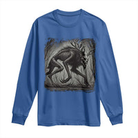 Wendigo Monster Long Sleeve Shirt Skinwalker Night Stroll Cryptid Dark Forest - Wonder Print Shop