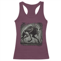 Wendigo Monster Racerback Tank Top Skinwalker Night Stroll Cryptid Dark Forest - Wonder Print Shop
