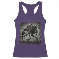 Wendigo Monster Racerback Tank Top Skinwalker Night Stroll Cryptid Dark Forest - Wonder Print Shop