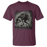 Wendigo Monster T Shirt Skinwalker Night Stroll Cryptid Dark Forest - Wonder Print Shop