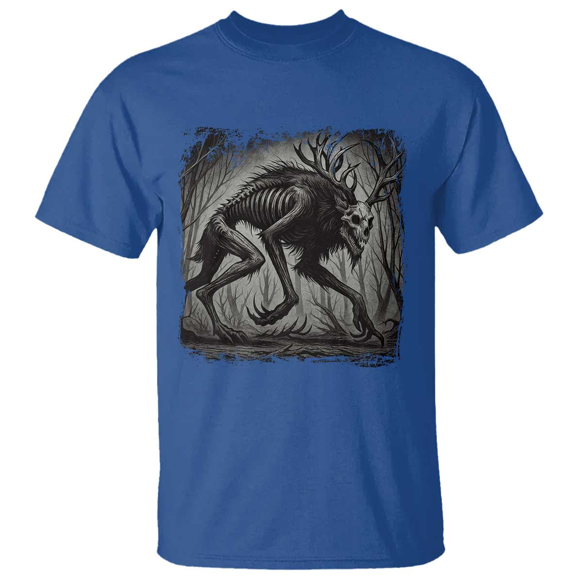 Wendigo Monster T Shirt Skinwalker Night Stroll Cryptid Dark Forest - Wonder Print Shop