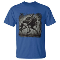 Wendigo Monster T Shirt Skinwalker Night Stroll Cryptid Dark Forest - Wonder Print Shop