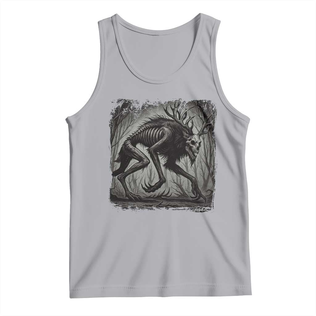 Wendigo Monster Tank Top Skinwalker Night Stroll Cryptid Dark Forest - Wonder Print Shop