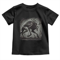 Wendigo Monster Toddler T Shirt Skinwalker Night Stroll Cryptid Dark Forest - Wonder Print Shop