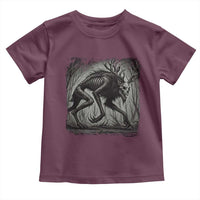 Wendigo Monster Toddler T Shirt Skinwalker Night Stroll Cryptid Dark Forest - Wonder Print Shop