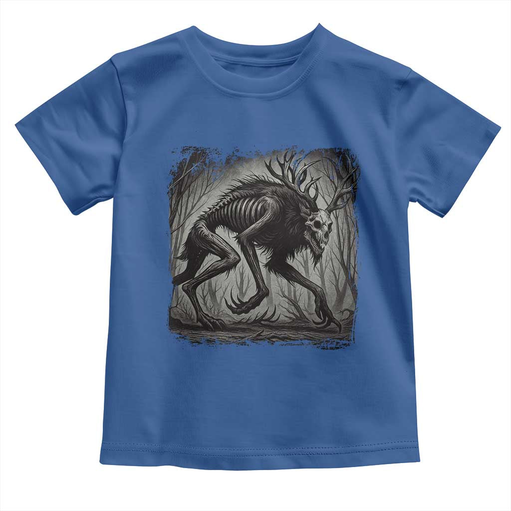 Wendigo Monster Toddler T Shirt Skinwalker Night Stroll Cryptid Dark Forest - Wonder Print Shop