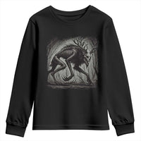 Wendigo Monster Youth Sweatshirt Skinwalker Night Stroll Cryptid Dark Forest - Wonder Print Shop