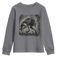 Wendigo Monster Youth Sweatshirt Skinwalker Night Stroll Cryptid Dark Forest - Wonder Print Shop