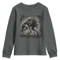 Wendigo Monster Youth Sweatshirt Skinwalker Night Stroll Cryptid Dark Forest - Wonder Print Shop