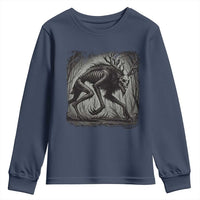 Wendigo Monster Youth Sweatshirt Skinwalker Night Stroll Cryptid Dark Forest - Wonder Print Shop