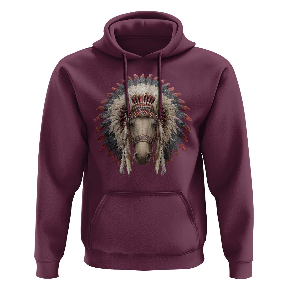 Horse Native American Indigenous Heritage War Bonnet Hoodie - Wonder Print Shop