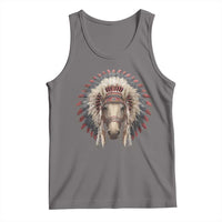 Horse Native American Indigenous Heritage War Bonnet Tank Top - Wonder Print Shop
